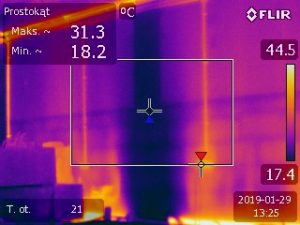 ADM Technologies - termowizja w przemyśle - rzut ściany